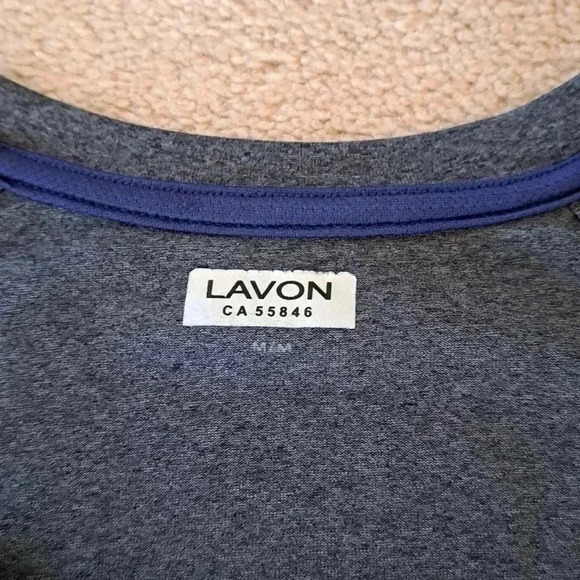 ❤ Lavon Grey Activewear Top Women's Medium Short Sleeved Crewneck - Picture 7 of 11